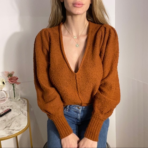 Free People Sweater | V Neck Pullover Sweater - Picture 5 of 9